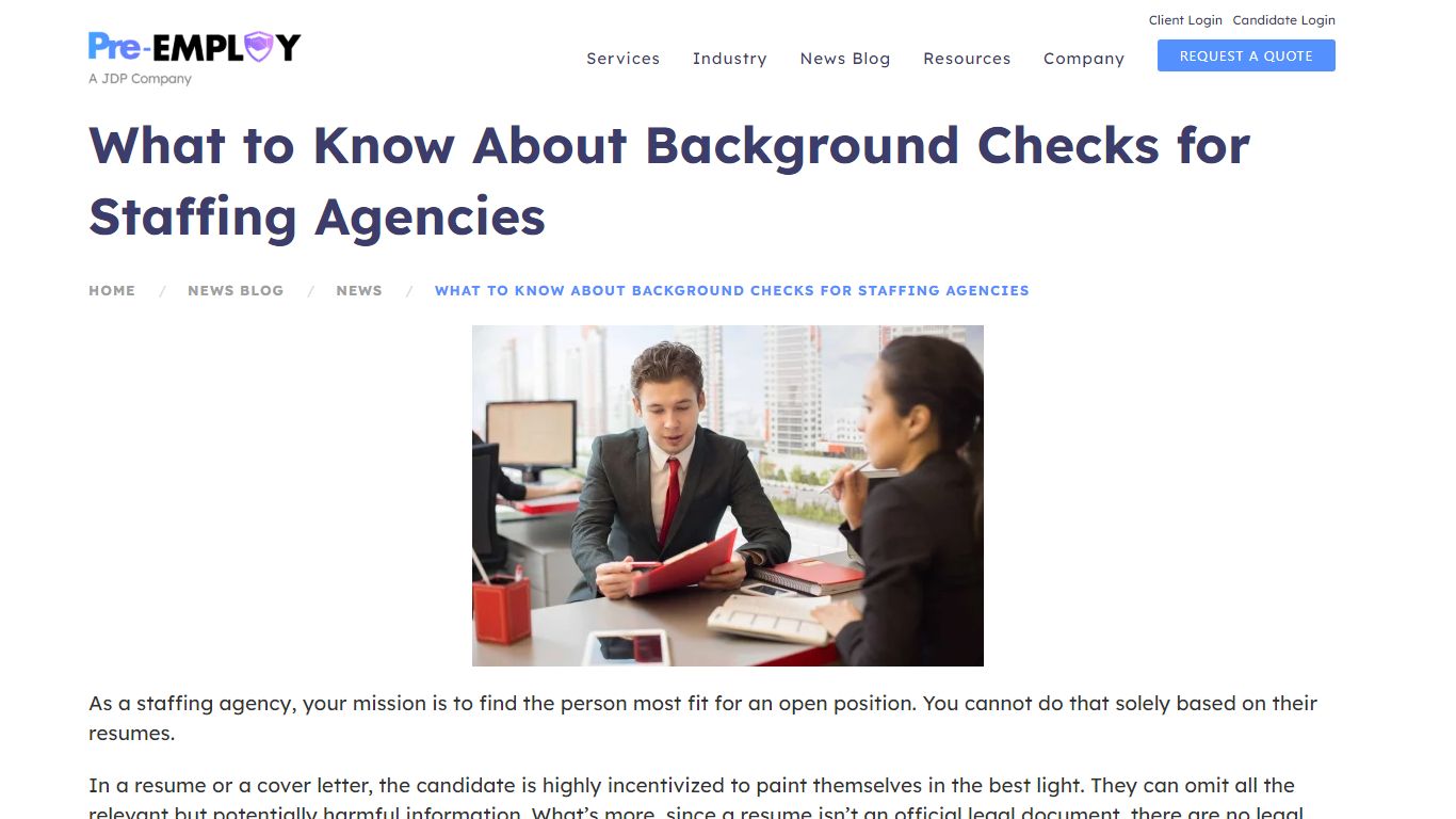 What to Know About Background Checks for Staffing Agencies